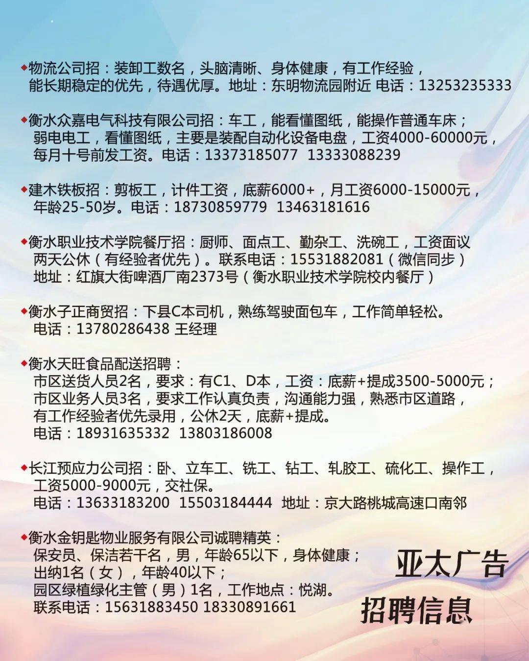 重庆招聘网最新招聘信息包吃住